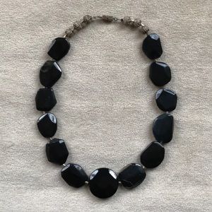 Black onyx beaded necklace